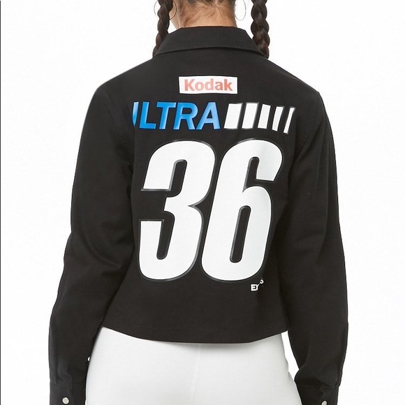 NWT Forever 21 Black Kodak Jacket - Picture 2 of 5